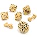 lynx DND Dice Set Set of 7 Polyhedral Skull Bone RPG Dice D20 D12D10 D10 D8 D6 D4 Sided Cool Unique Gift for Dungeons Dragons Warhammer DD Pathfinder D and D Accessories Yellow - Image 2