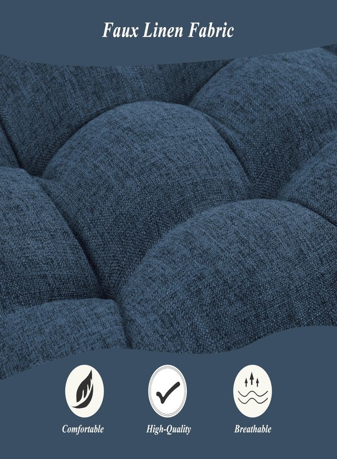 FlyGulls Bench Cushion for Indoor Furniture Rectangle Bench Seat Cushion for Bay Window Entryway Bench Thick Textured Chair Cushion with Non-Slip Backing 1 Pack 48 x 19 inch, Navy - Image 3