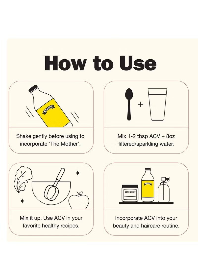 Bragg Organic Apple Cider Vinegar With the Mother 473ml - Image 5