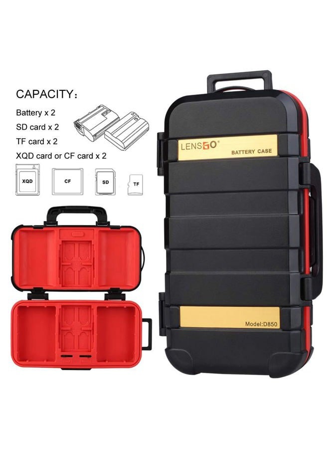LENSGO Camera Battery Memory Card Case, Memory Card Hard Protector Case Professional Water-Resistant Anti-Shock Camera Battery Card Storage Box for 2 Camera Batteries 4 SD Cards 2 CF Cards 8 TF Cards - Image 2