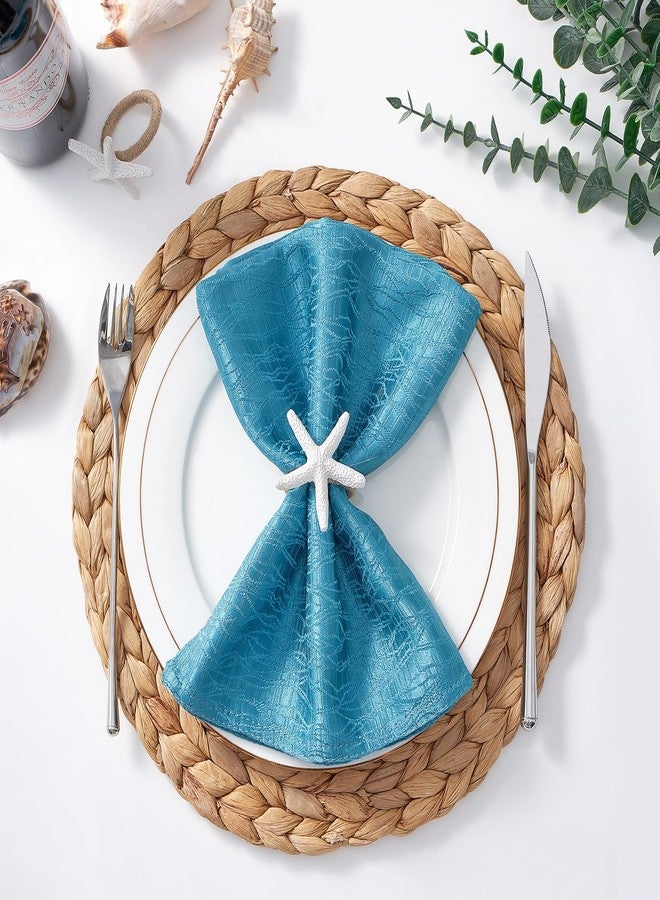 APTWOW Napkin Rings Set of 12, Starfish Napkin Rings for Table Decor, White Sea Star Napkin Ring Holders for Coastal Decor, Beach Decor, Wedding, Dinner Party, Summer, Birthday, Nautical, Banquet - Image 2