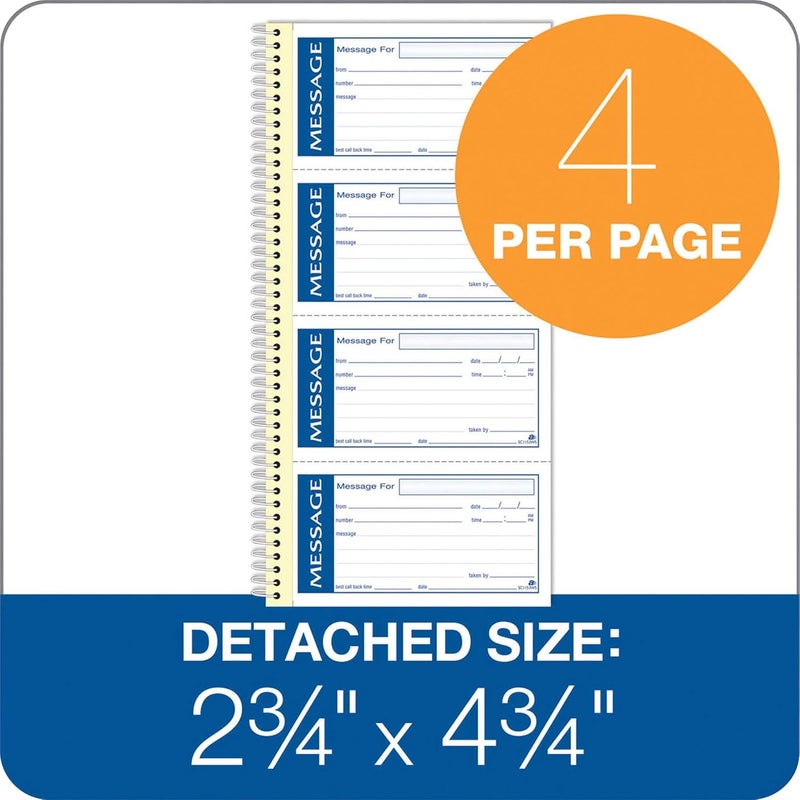 ADAMS Write 'N Stick Message Pad, 2-Part, Carbonless, Blue, 5-1/4" x 11", 200 Sets per Book (SC1153WS) (Pack of 2) - Image 3