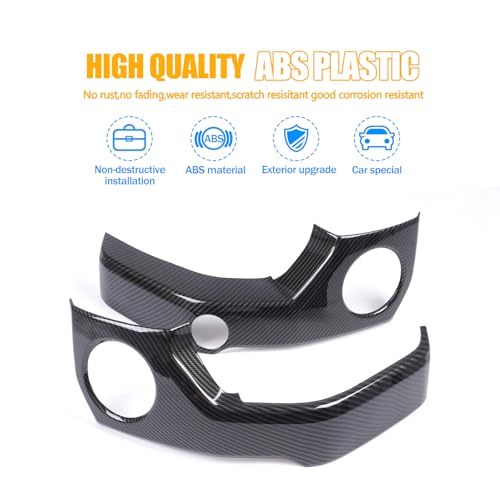 LLKUANG ABS Center Console air Conditioning air Outlet Decoration Frame Cover Trim for Toyota Tundra 2014-2020 Modification Accessories (Carbon Fiber Style) - Image 3