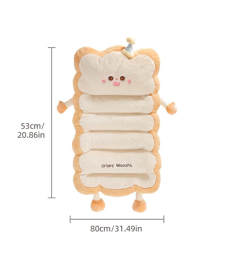Cute Cookies Plush Car Seat Cushion Warm Practical Easy To Install Charming Car Accessory Great Gift For Friends - Image 2