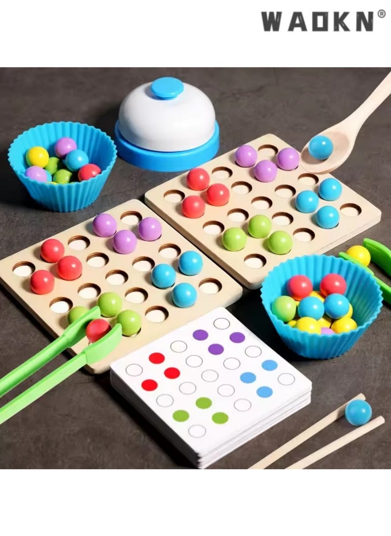 WAOKN Children's test tube bead matching game, educational color cognitive exercise, hand-eye coordination ability, Montessori early education  - Image 2