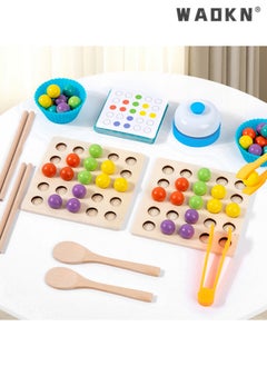WAOKN Children's test tube bead matching game, educational color cognitive exercise, hand-eye coordination ability, Montessori early education  - Image 1