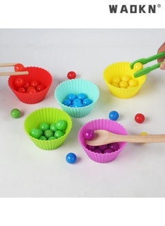 WAOKN Children's test tube bead matching game, educational color cognitive exercise, hand-eye coordination ability, Montessori early education  - Image 5