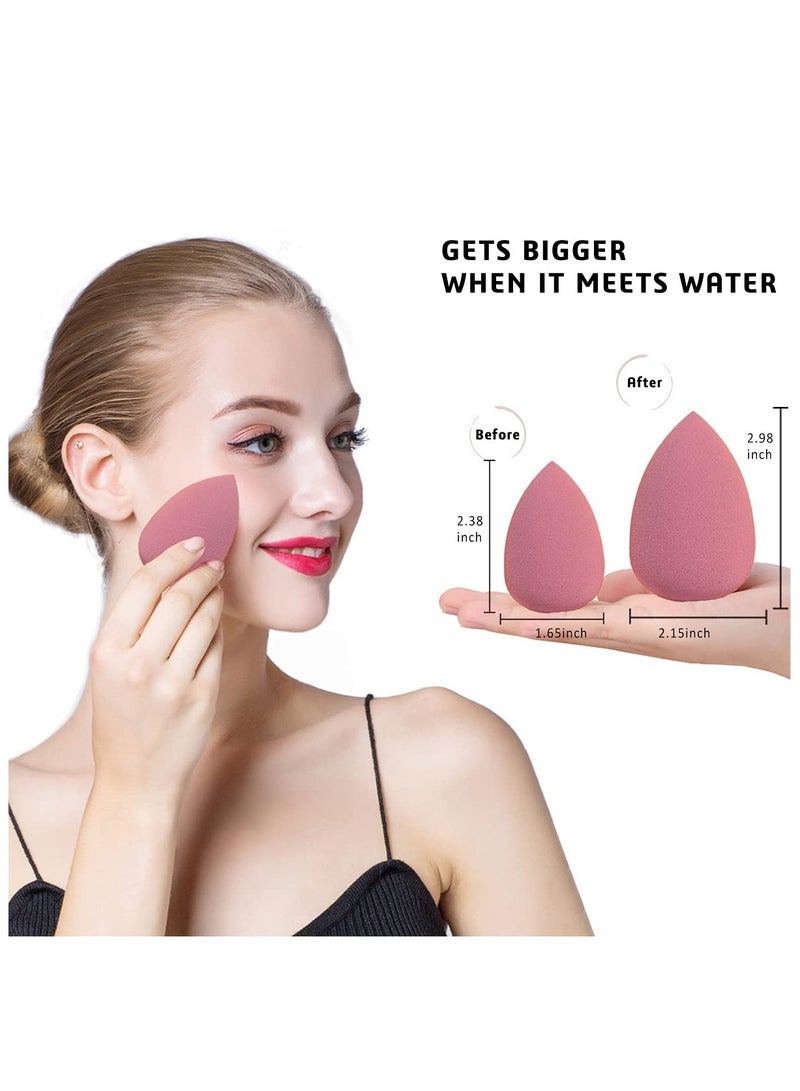 Generic 4 PCS Makeup Sponge with Holder Case Set, Makeup Sponges Blender Beauty Sponge Makeup Egg , Latex-Free Dry & Wet Use Foundation Cosmetic Makeup Puff for Powder Cream  - Image 5