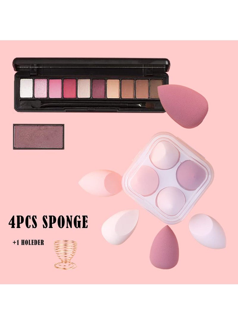 Generic 4 PCS Makeup Sponge with Holder Case Set, Makeup Sponges Blender Beauty Sponge Makeup Egg , Latex-Free Dry & Wet Use Foundation Cosmetic Makeup Puff for Powder Cream  - Image 3