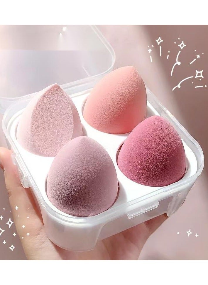 Generic 4 PCS Makeup Sponge with Holder Case Set, Makeup Sponges Blender Beauty Sponge Makeup Egg , Latex-Free Dry & Wet Use Foundation Cosmetic Makeup Puff for Powder Cream  - Image 2