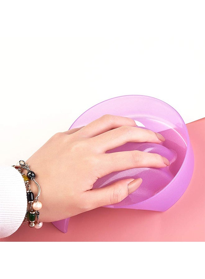 EELHOE Nail Art Bowl Hand Soak Off Nail Removal Tray Purple - Image 2