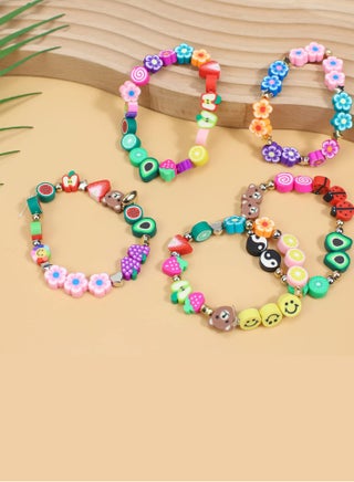 1000 Pcs Polymer Clay Beads Bracelet Making Kit – 24 Styles of Cute Fun Beads, Charms for DIY Jewelry, Bracelets, Necklaces, Earrings – Ideal Craft Set for Women and Girls with Storage Box (No String) - view 2