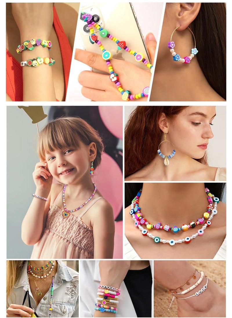 1000 Pcs Polymer Clay Beads Bracelet Making Kit – 24 Styles of Cute Fun Beads, Charms for DIY Jewelry, Bracelets, Necklaces, Earrings – Ideal Craft Set for Women and Girls with Storage Box - pzsku/Z60F5F40F0AD2DD1391C4Z/45/_/1730839047/bec955a4-77eb-4859-956d-d4d9cc17bbd8