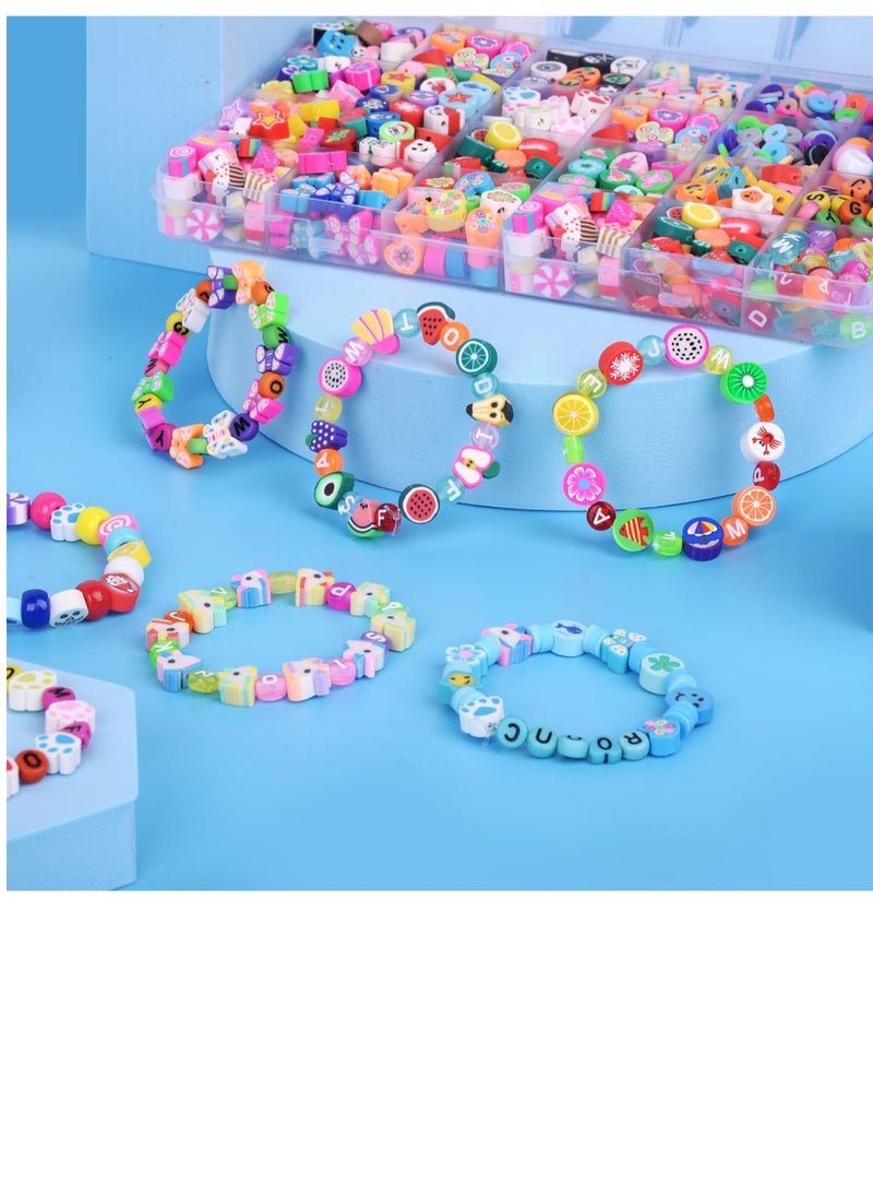 1000 Pcs Polymer Clay Beads Bracelet Making Kit – 24 Styles of Cute Fun Beads, Charms for DIY Jewelry, Bracelets, Necklaces, Earrings – Ideal Craft Set for Women and Girls with Storage Box - pzsku/Z60F5F40F0AD2DD1391C4Z/45/_/1730839067/89e3301a-b7eb-48a0-b7fb-1f24aedb0957