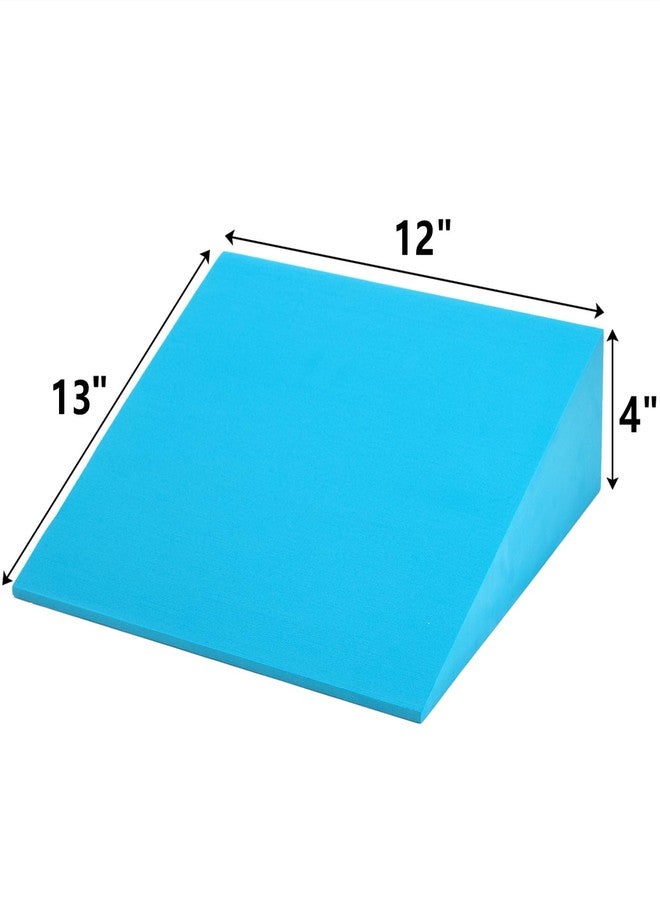 DEAYOU 2 Pack Yoga Foam Wedge, 13" EVA Foam Calf Stretch Slant Board for Lower Leg Strength Improve, Squat Wedge Incline Block for Workout, Exercise, Heel, Foot, Knee Pad, Wrist Back Support (Blue) - Image 2