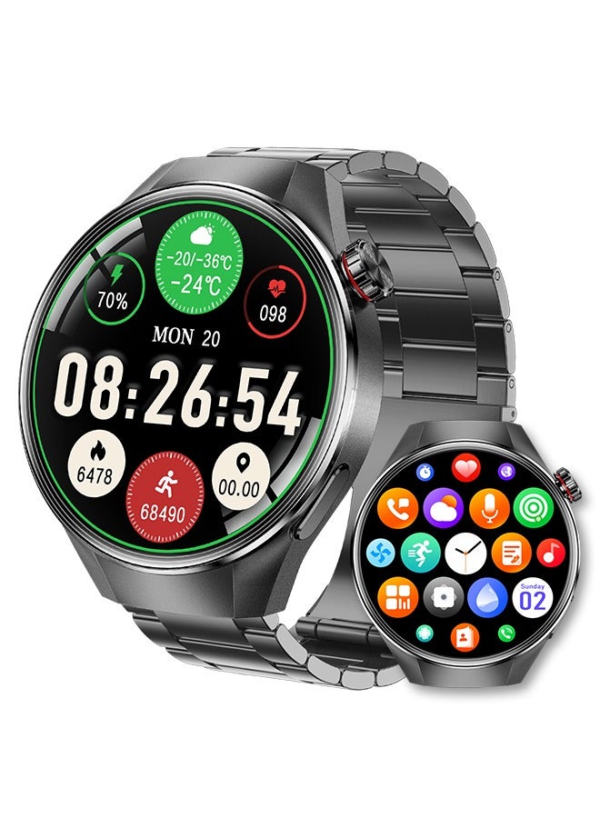 RollsTimi Smart Watches for Men with Bluetooth Call, 1.75" AMOLED Waterproof Smartwatch, 100+ Sport Modes, 400mAh Heart Rate/Sleep Monitor Fitness Tracker for Android iOS