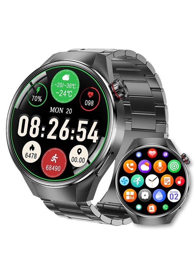 RollsTimi  Smart Watches for Men with Bluetooth Call, 1.75" AMOLED Waterproof Smartwatch, 100+ Sport Modes, 400mAh Heart Rate/Sleep Monitor Fitness Tracker for Android iOS  - Image 1