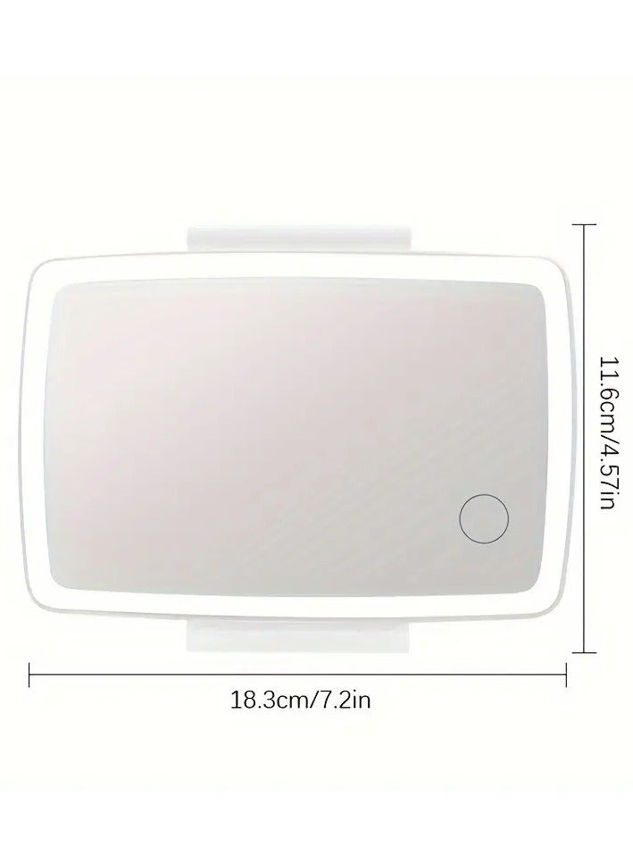Generic Universal Car Visor Vanity Mirror with LED Light – Front Placement, Adjustable Brightness, Flat Rectangle Lens, ABS Material, Auto Interior Accessory  - Image 3