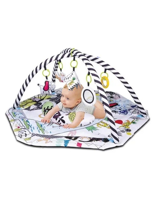 آي بيبي بساط لعب كبير لصالة ألعاب الأطفال للأطفال الصغار مع 30 كرة محيطية قابلة للطي وقابلة للتشوه بساط لعب للأطفال ناعم وصديق للبشرة - Image 1