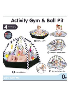 ibaby Large Baby Gym Play Mat Toddler Game Pad With 30 Ocean Balls Foldable And Deformable Baby Playpen Soft Skin-friendly Play Mat  - Image 4