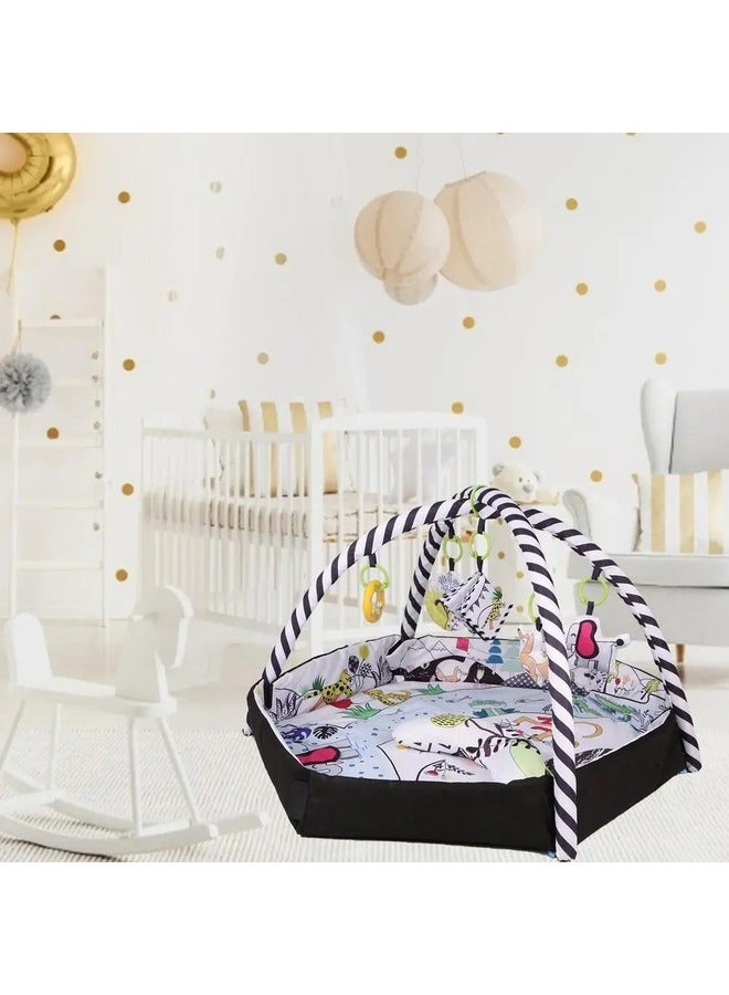 آي بيبي بساط لعب كبير لصالة ألعاب الأطفال للأطفال الصغار مع 30 كرة محيطية قابلة للطي وقابلة للتشوه بساط لعب للأطفال ناعم وصديق للبشرة - Image 3