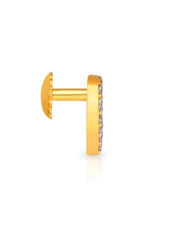 Malabar Gold and Diamonds 22k 916 Purity Gold Studs Earrings for Women DZER059Y  - Image 2