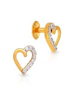 Malabar Gold and Diamonds 22k 916 Purity Gold Studs Earrings for Women DZER059Y  - Image 1