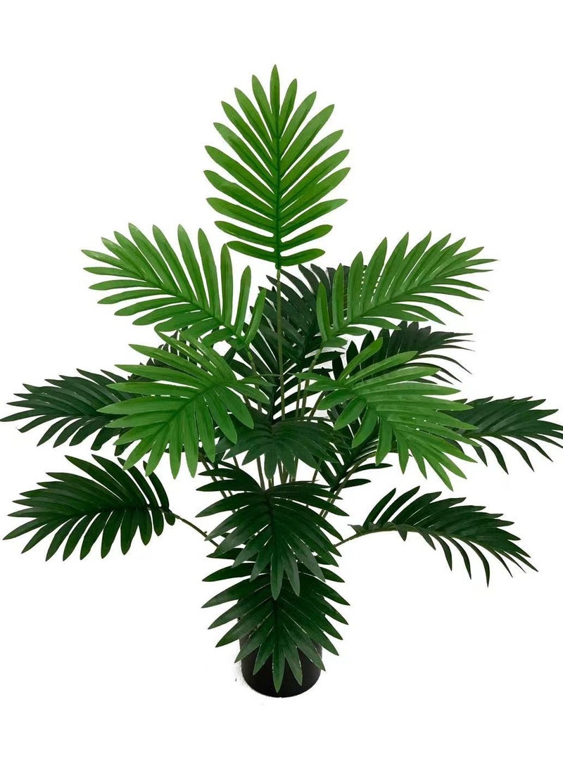 Generic 18 Artificial Green Palm Leaves for Home Decoration (One Branch Without Pot)  - Image 1