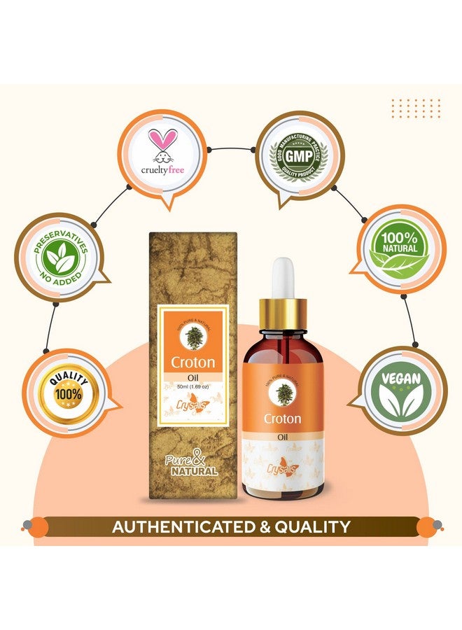 Crysalis Croton (Codiaeum Variegatum) Oil|100% Pure & Natural Undiluted Carrier Oil Organic Standard For Skin & Haircare|For Skin, Health & Reduce Skin Breakouts, Used In Aromatherapy 50ml - Image 4