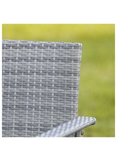 DANUBE HOME Rosa 3-Piece Bistro Set with Coffee Table Modern Garden Design Furniture for Outdoor Bench Seating Terrace Lawn Patio Balcony Grey  - Image 5