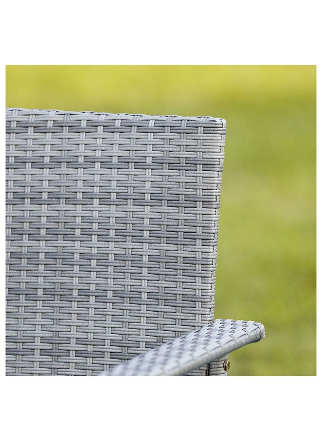 DANUBE HOME Rosa 3-Piece Bistro Set with Coffee Table Modern Garden Design Furniture for Outdoor Bench Seating Terrace Lawn Patio Balcony Grey  - Image 5