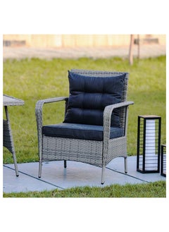 DANUBE HOME Rosa 3-Piece Bistro Set with Coffee Table Modern Garden Design Furniture for Outdoor Bench Seating Terrace Lawn Patio Balcony Grey  - Image 2