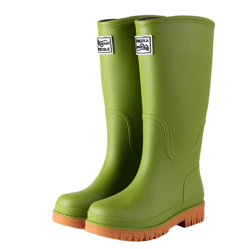 Xaxaxto Women High Top PVC Rain Boots Slip On - Image 1