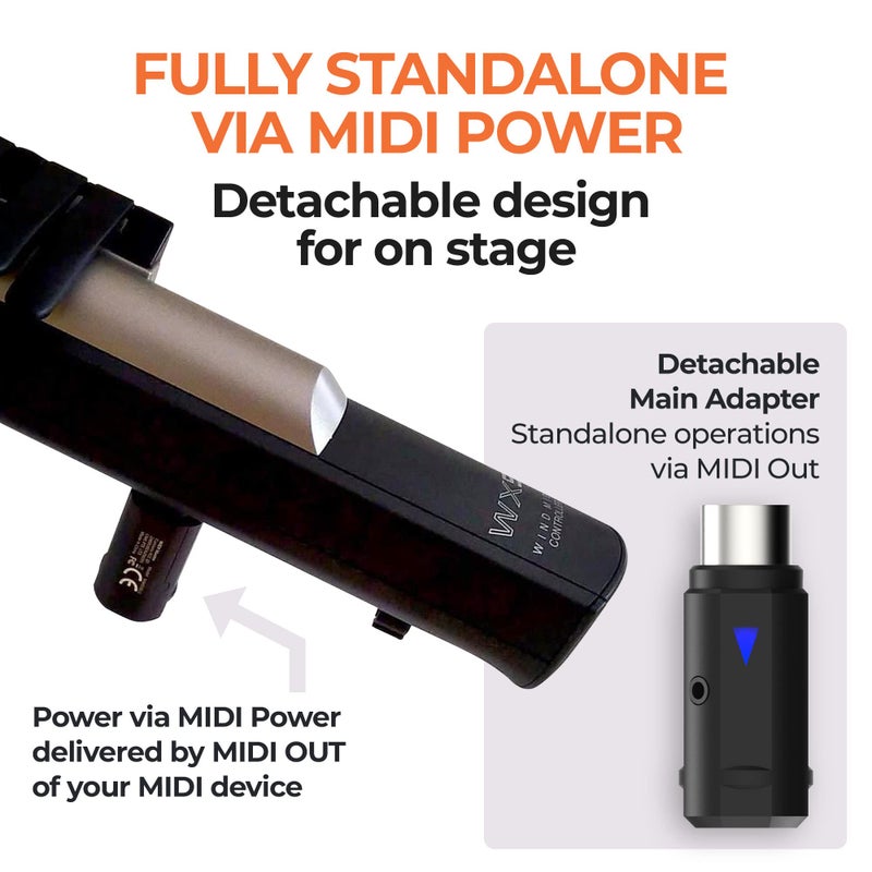 CME WIDI ماستر - محول MIDI بلوتوث 5 MIDI DIN 5 - زمن استجابة منخفض للغاية - تقسيم/دمج MIDI - سينثسايزر EWI كيتار لوحة الدواسات بيانو رقمي لوحة مفاتيح إلى MIDI، macOS، iOS، أندرويد، ويندوز - Image 4