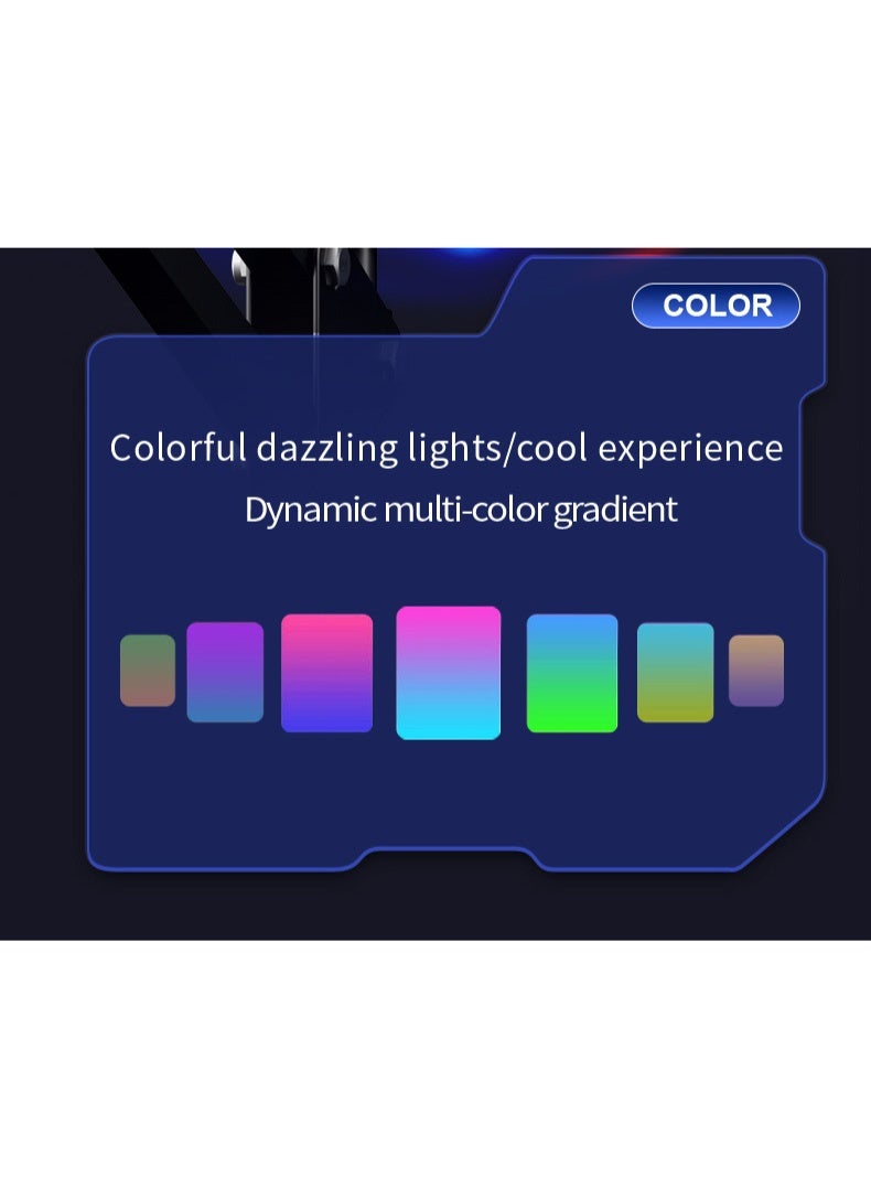 XVersion RGB Streaming Microphone with Adjustable Boom Arm Stand and Shock Mount | USB Plug & Play Condenser Mic for PC, Laptop, Gaming, Podcast, Live Streaming & Recording | Touch Mute Button, Volume Gain Control, Real-Time Studio Sound Quality | Includes Tripod & Cable - Image 5