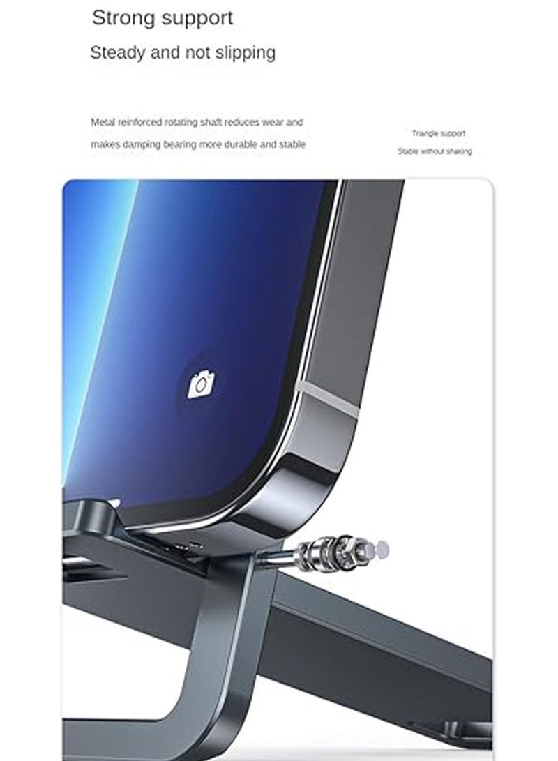 general Cell Phone Stand, Foldable Aluminum Phone Holder, Ultra Slim Portable Adjustable mobile phone holder for iPhone, iPad, And Other Smartphones, Kindle, Steam Deck, Switch - Image 4