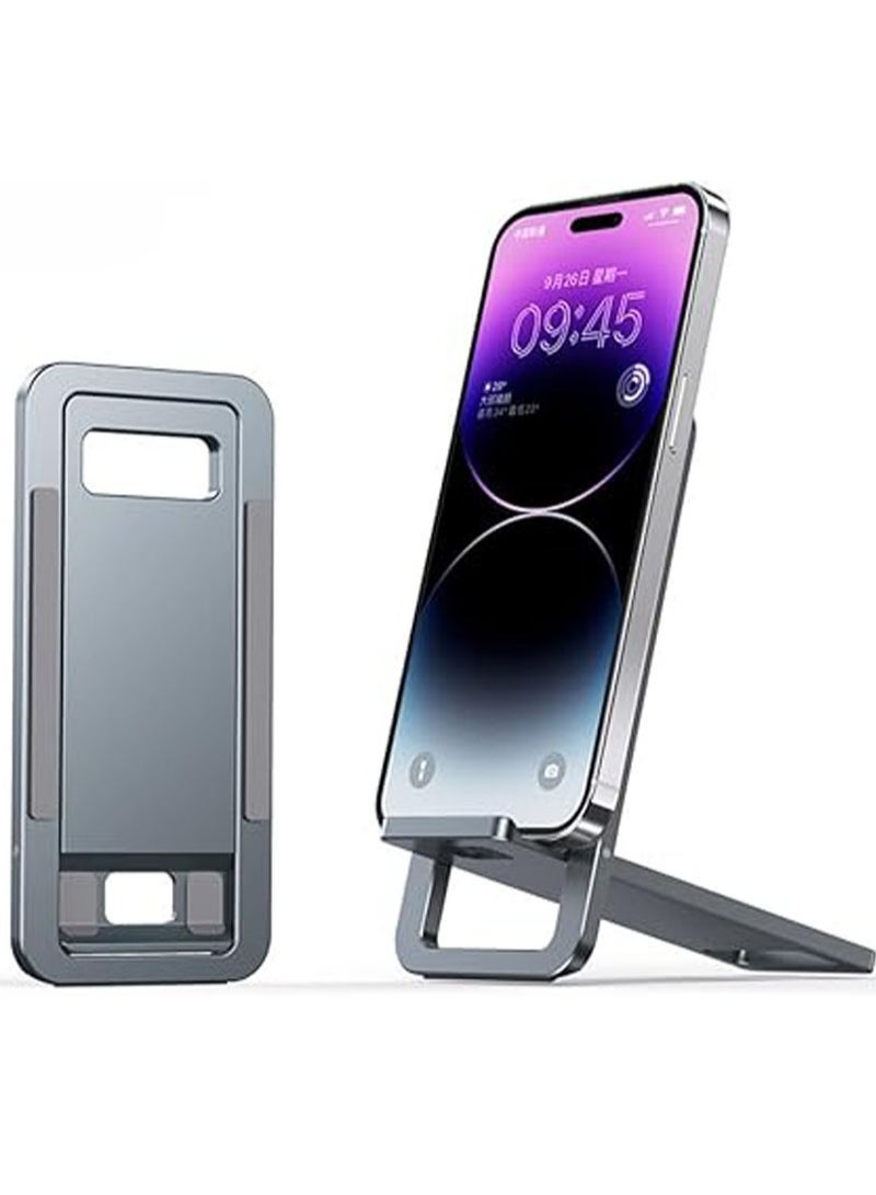 general Cell Phone Stand, Foldable Aluminum Phone Holder, Ultra Slim Portable Adjustable mobile phone holder for iPhone, iPad, And Other Smartphones, Kindle, Steam Deck, Switch - Image 1