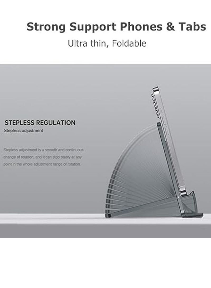 general Cell Phone Stand, Foldable Aluminum Phone Holder, Ultra Slim Portable Adjustable mobile phone holder for iPhone, iPad, And Other Smartphones, Kindle, Steam Deck, Switch - Image 2