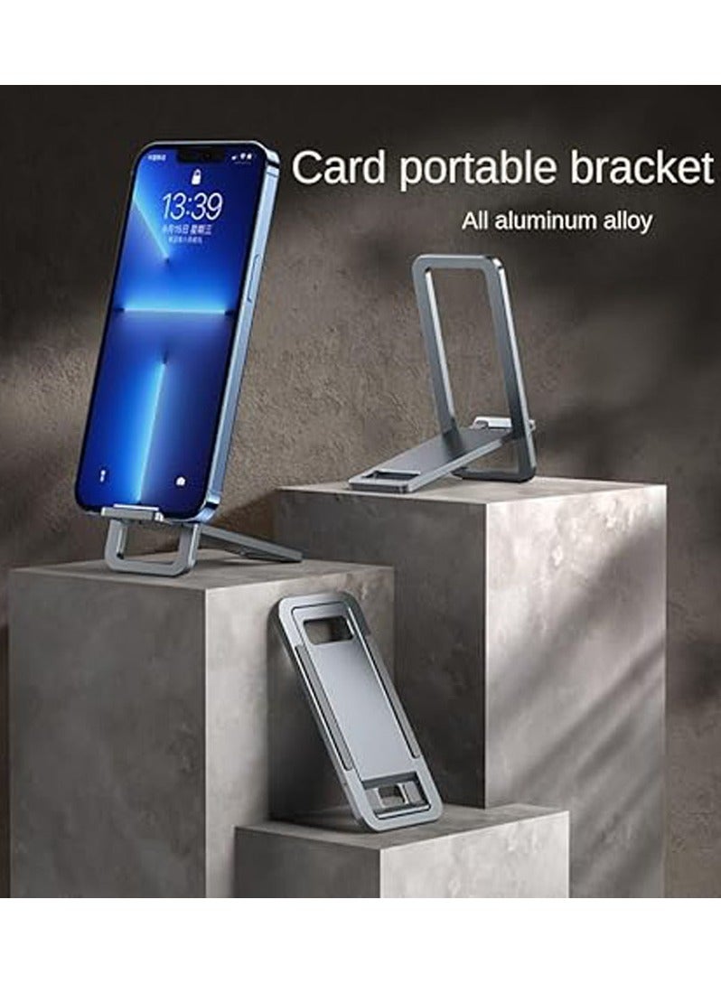 general Cell Phone Stand, Foldable Aluminum Phone Holder, Ultra Slim Portable Adjustable mobile phone holder for iPhone, iPad, And Other Smartphones, Kindle, Steam Deck, Switch - Image 3