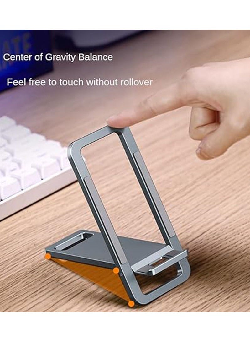 general Cell Phone Stand, Foldable Aluminum Phone Holder, Ultra Slim Portable Adjustable mobile phone holder for iPhone, iPad, And Other Smartphones, Kindle, Steam Deck, Switch - Image 5