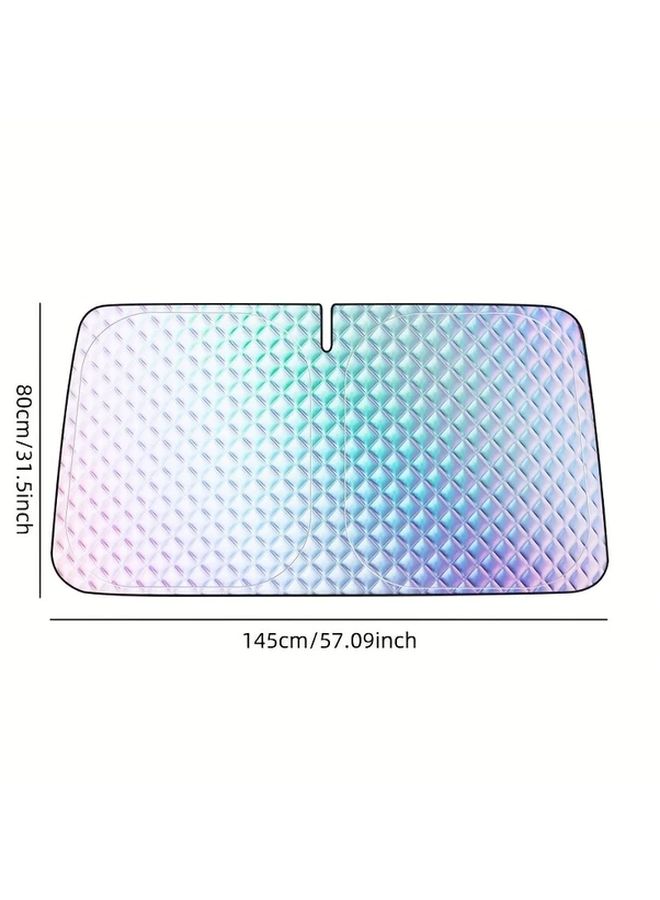 Portable Car Windshield Sunshade Foldable UV Protection Heat Insulation Roll Up Design - Image 2