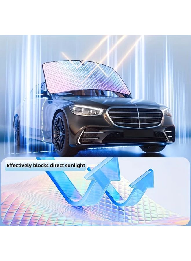 Portable Car Windshield Sunshade Foldable UV Protection Heat Insulation Roll Up Design - Image 4