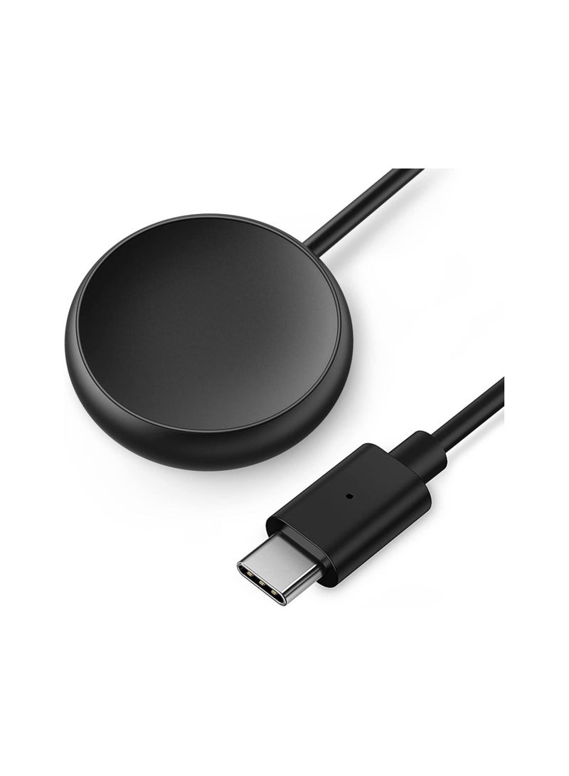 SYOSI Compatible with Google Pixel Watch Charger, USB C Magnetic Charging Dock Cable for Google Pixel Watch, Black - 3.3ft 100cm - Image 1