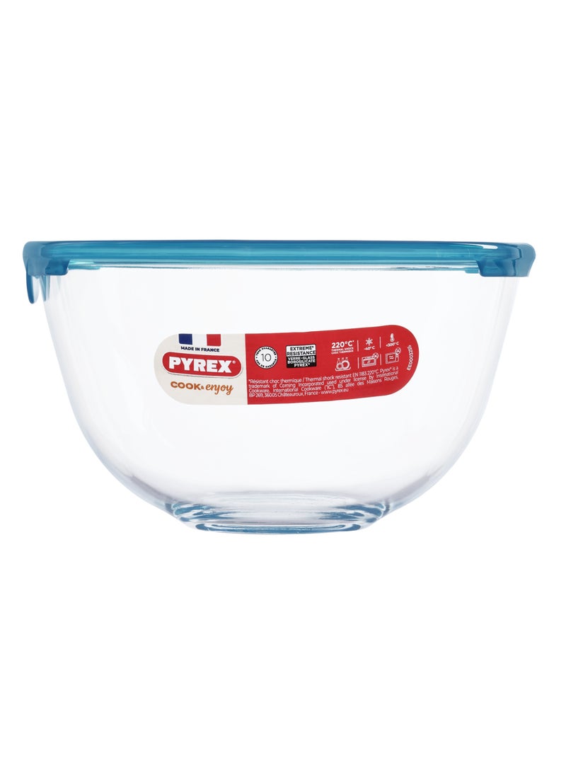 Pyrex  1L Mixing Bowl with Lid – Ideal for Meal Prep and Food Storage Clear 1Liters - Image 2