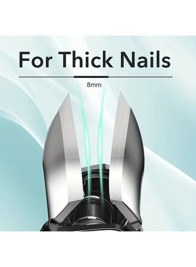 Dark Green Heavy Duty Stainless Steel Nail Clipper Ergonomic Handle Precise Cutting For Thick Nails - Image 4