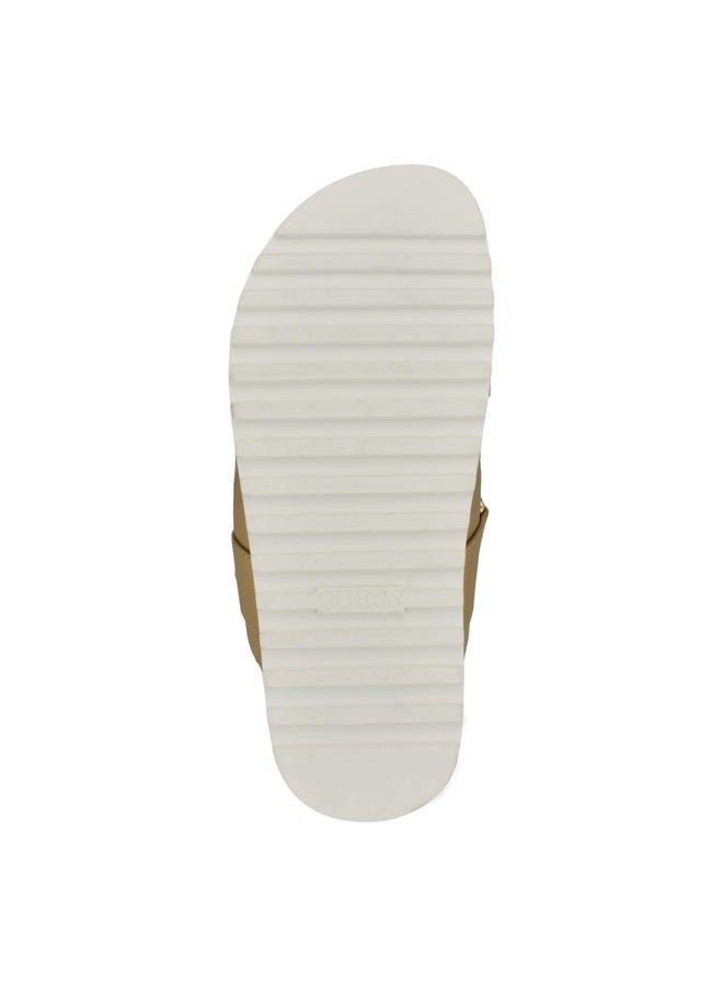 GUESS Women's GWFabula Flat Sandal Gold 7, 37.5 EU - Image 4