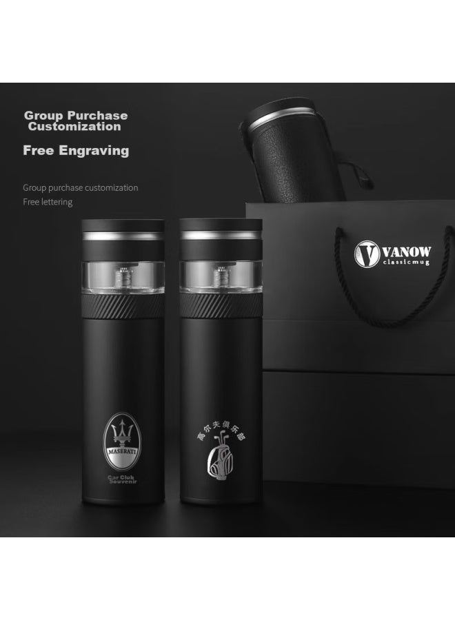 Vanow Insulated Mug With Tea Infuser, Portable Filter Travel Cup For Men, High-end Customized Water Bottle, Father's Day Gift - Image 4