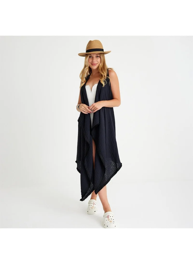 ميسبيغا Cotton Woven Belted Tassel Beach Dress