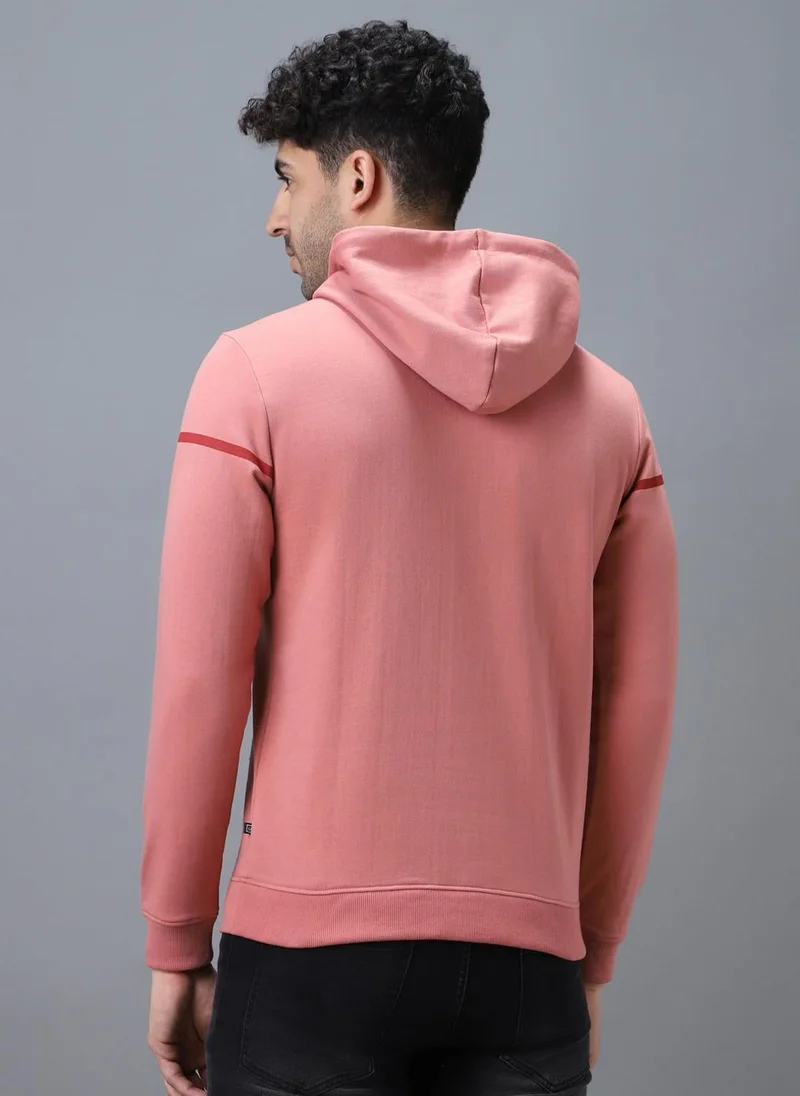 Urbano Fashion  Urbano Fashion Men's Pink Cotton Solid Hooded Neck Sweatshirt for Men | Best Price UAE
