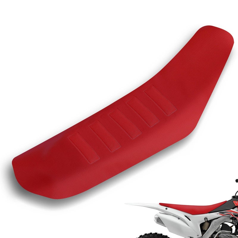 غطاء مقعد ناعم عالمي مع تصميم ماسي للدراجات النارية موتو بايك ديرت MX كروس إندورو أحمر